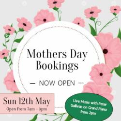 Mothers Day at Arcobar | Live Music On The Grand Piano With Peter Sullivan From 2pm (ALL Bookings Now Full)