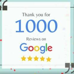 Thank you for 1,000 Google Reviews!